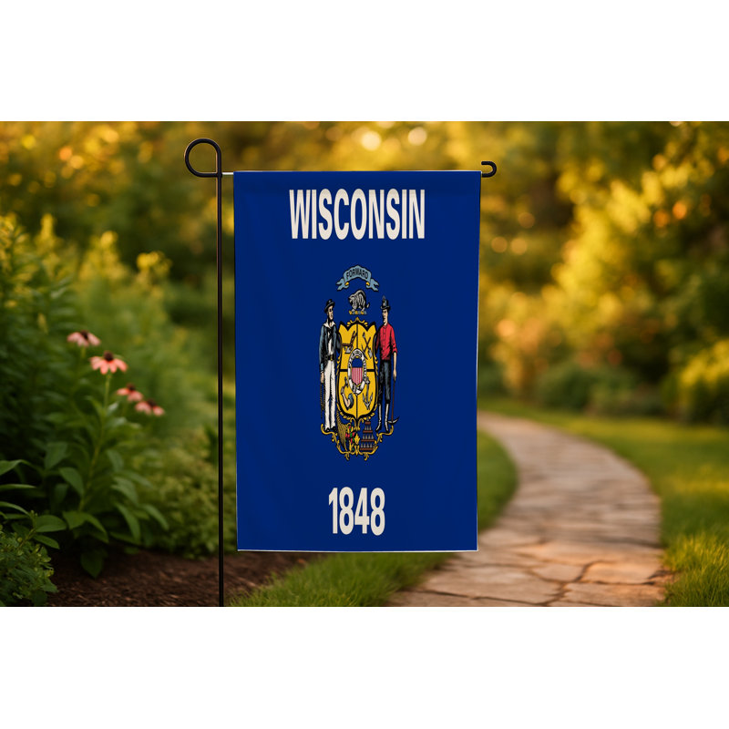 Drapeau de l'État du Wisconsin - drapeau extérieur, H 36 po x l 60 po