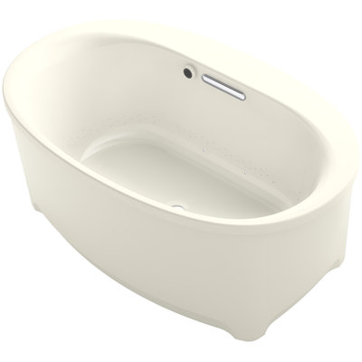 Underscore Oval Freestanding BubbleMassage Air Bath with Bask Heated Surface