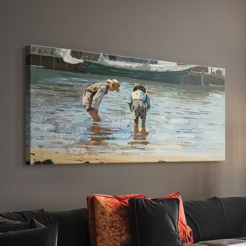 Série paysage - CCXLV - Toile tendue avec châssis - Prêt à accrocher, H 16 po x l 32 po