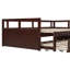 Lit de jour extensible avec couchette, lit de jour en bois avec couchette, espresso