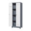 Armoire de rangement à balai avec portes et tablettes verrouillables, armoire de rangement en métal de 65 po de hauteur avec tringle et crochets en S, armoire de rangement pour outils de nettoyage-135210767