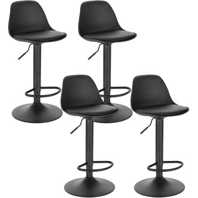 Iesha Swivel Upholstered Adjustable Height Counter Stool with Metal Frame