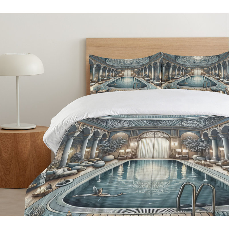 Art Nouveau Duvet Cover, King Duvet Cover + 2 Standard Shams