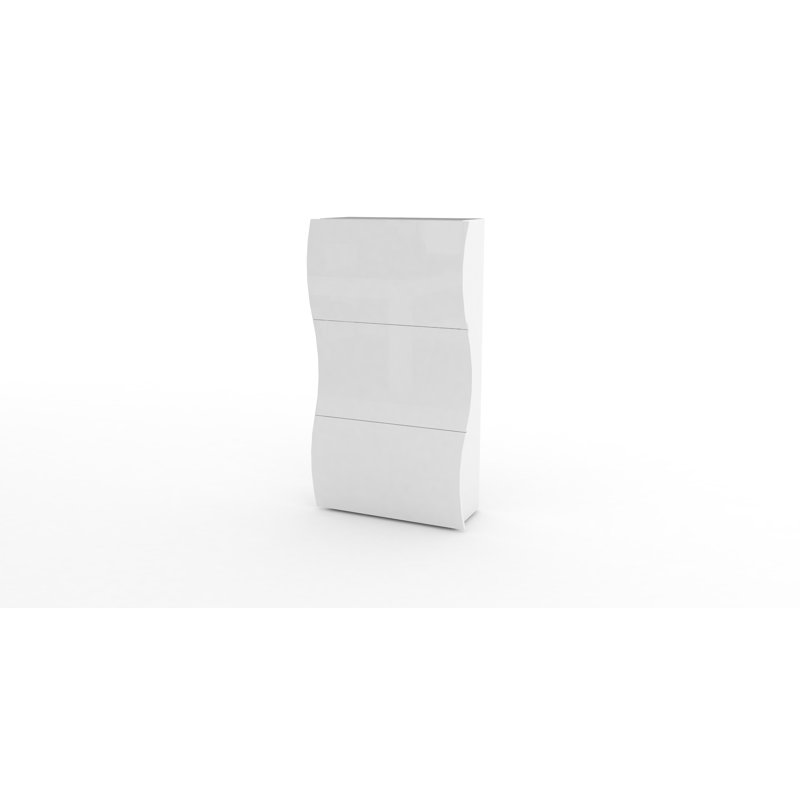 Colbie 24 Pair Flip Down Shoe Storage, White