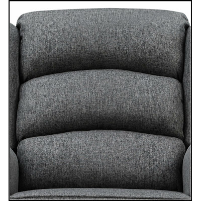 Chaise berçante en tissu gris Fabien