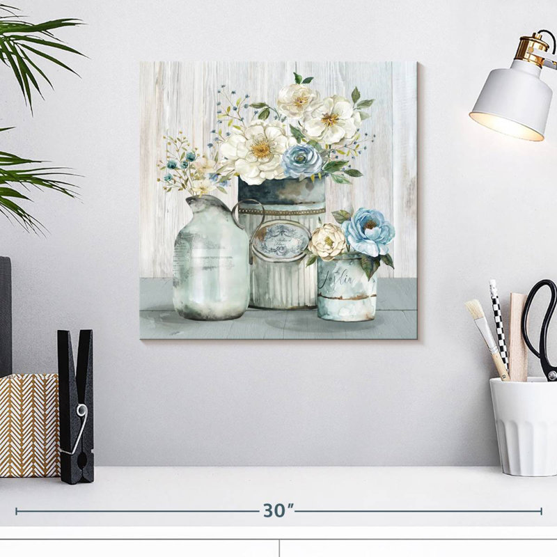 Fleurs de jardin françaises II, H 16 po x l 16 po