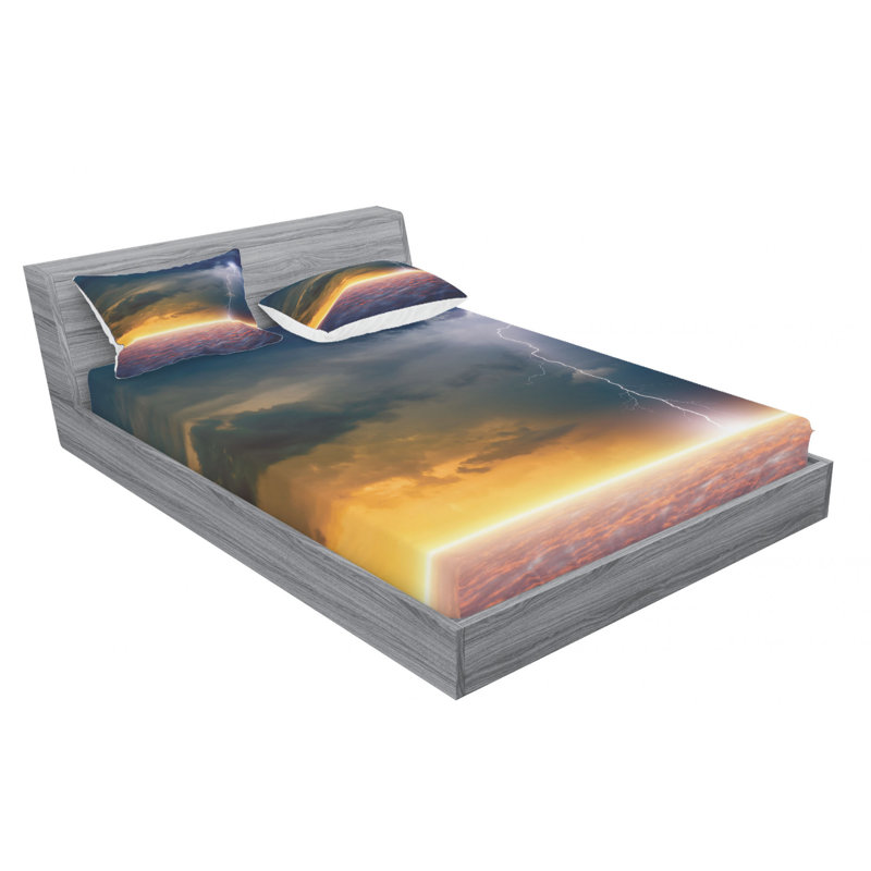 Microfiber Sheet Set, Queen Sheet Set with Fitted Sheet
