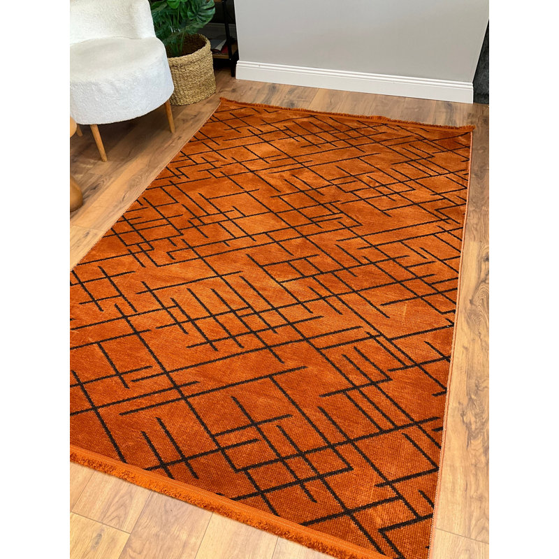 Amiliya Solid Colour Chenille Area Rug, Rectangle 508 x 736.6cm