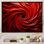 «Red Abstract Spiral Dreamscape III», art mural abstrait en spirale