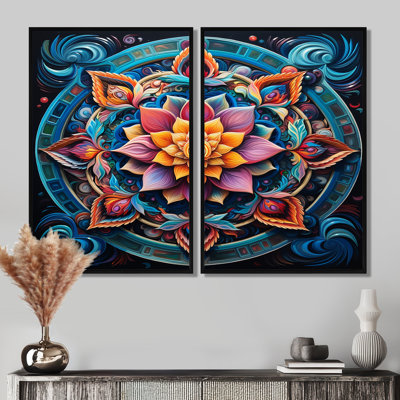 Ancient Colorful Magical Mandala V - Traditional Art Prints On Canvas