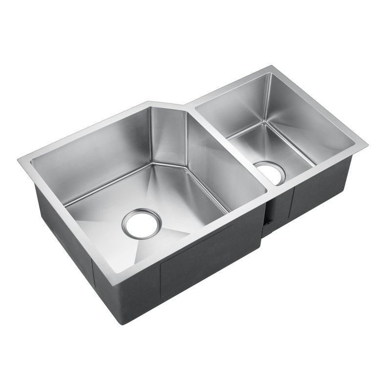 Laguna 33'' L Double Bowl Stainless Steel Kitchen Sink
