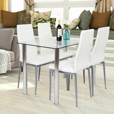 Pelaez Glass Dining Set