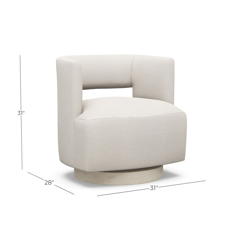 Crystle Swivel Barrel Chair, Sandstone, 8938-45