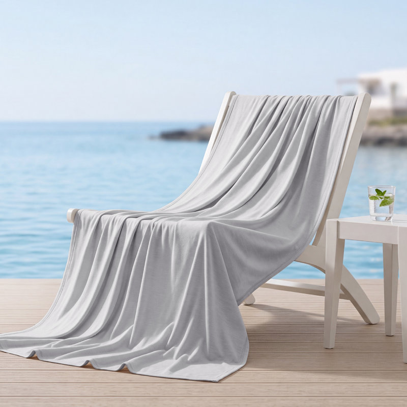 Couvre-lit rafraîchissant pour les dormeurs chauds, literie d'été froide et froide Ice-Chill Thin, Gris clair, Grand