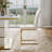 Modern Parsons PU Leather & Steel Dining Chair-1287692856