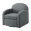Chaise pivotante grise-297919020
