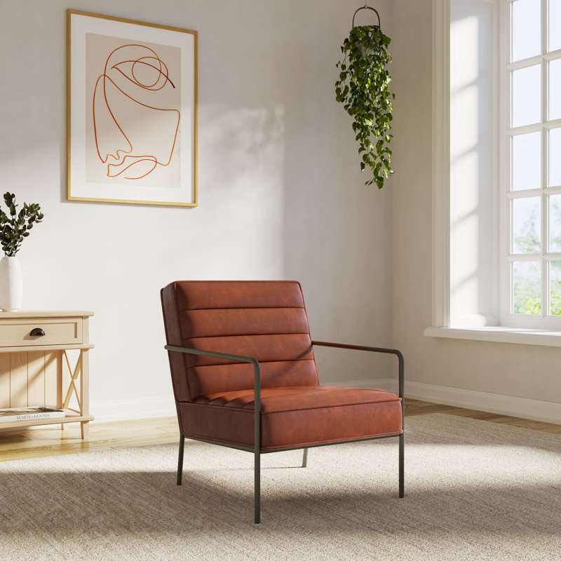 Ryker Upholstered Armchair, Rust