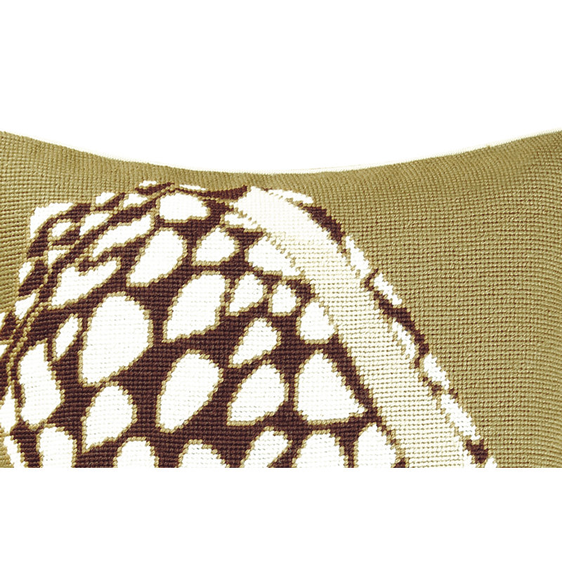 NP, Conus Shell Needlepoint Pillow