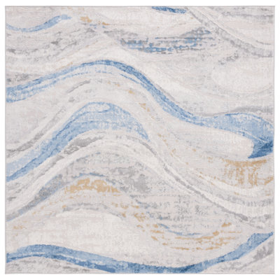 Tapis beige / bleu clair Palma 334