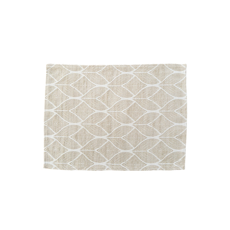 Beige Geometric Fabric Rectangle Placemat