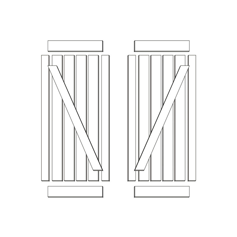 Z Series 36" Kona Coffee Solid Wood Sliding Barn Door Kit
