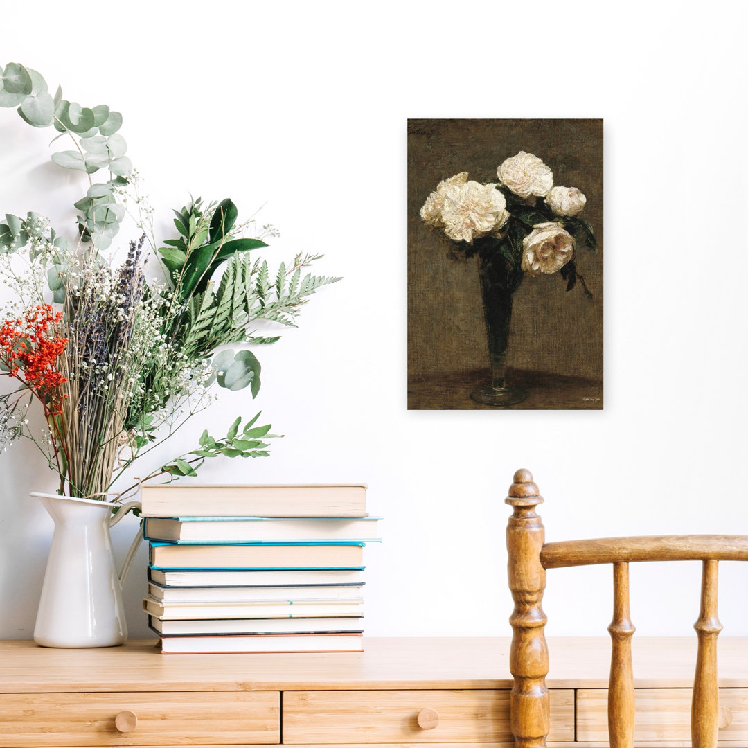 Vintage Floral Vase Abstract Contemporary Flower Wall Art Print