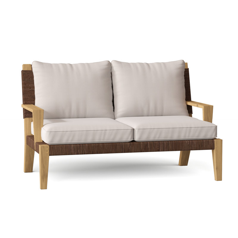 Hadley Outdoor 2 - Seat Loveseat, Canvas Canvas Sunbrella® Canvas, Hadley Hemp