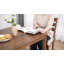 Chaise d'appoint de salle à manger rembourrée en bois massif Archy-1107675276