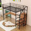 Lit mezzanine en métal avec bureau et armoire Ardella-1898650550-1898650549