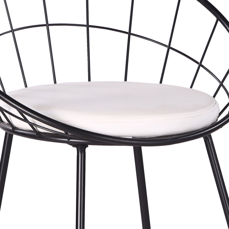Alize Bar Stool, Black/White, Bar Stool (29.5" Seat Height)