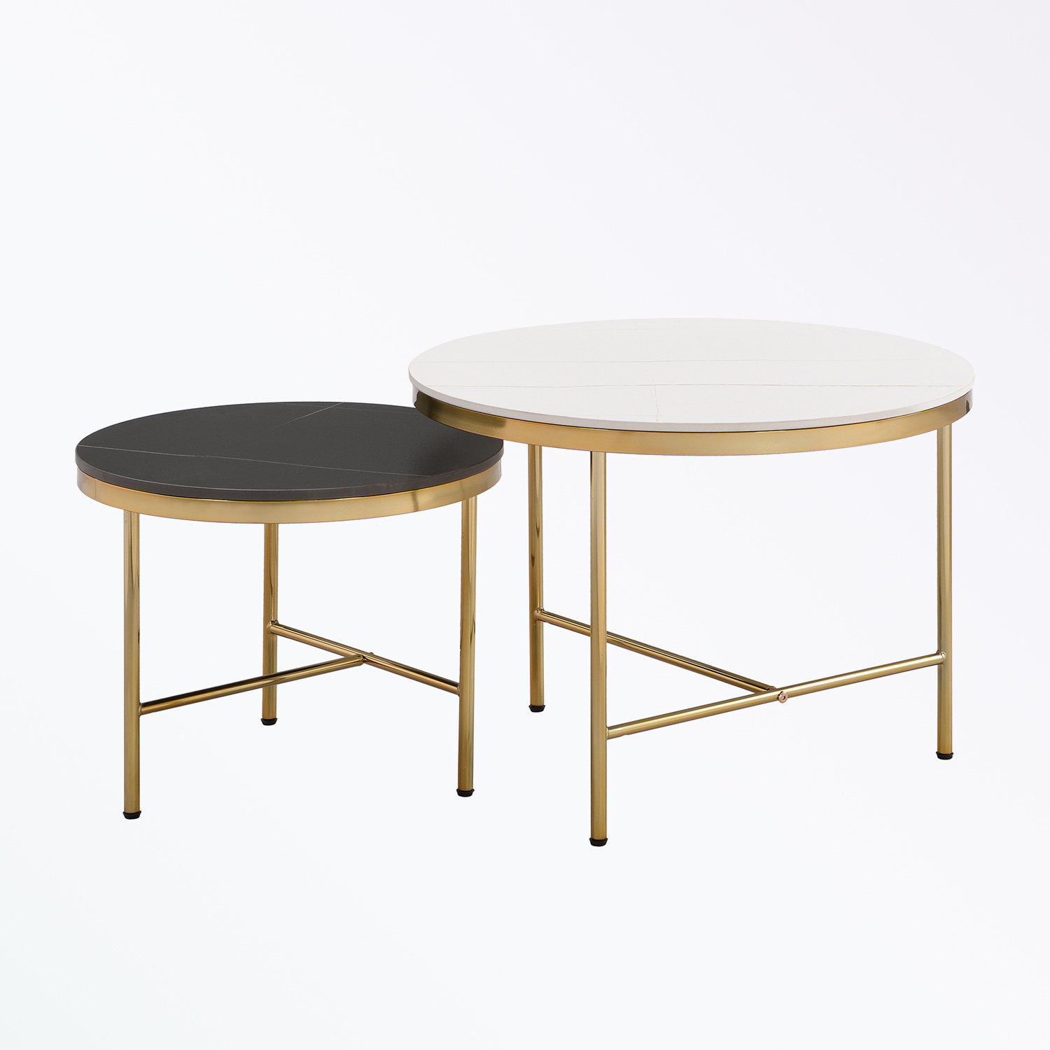 Mercer41 Daanyaal Stone Top Nesting Coffee Table | Wayfair