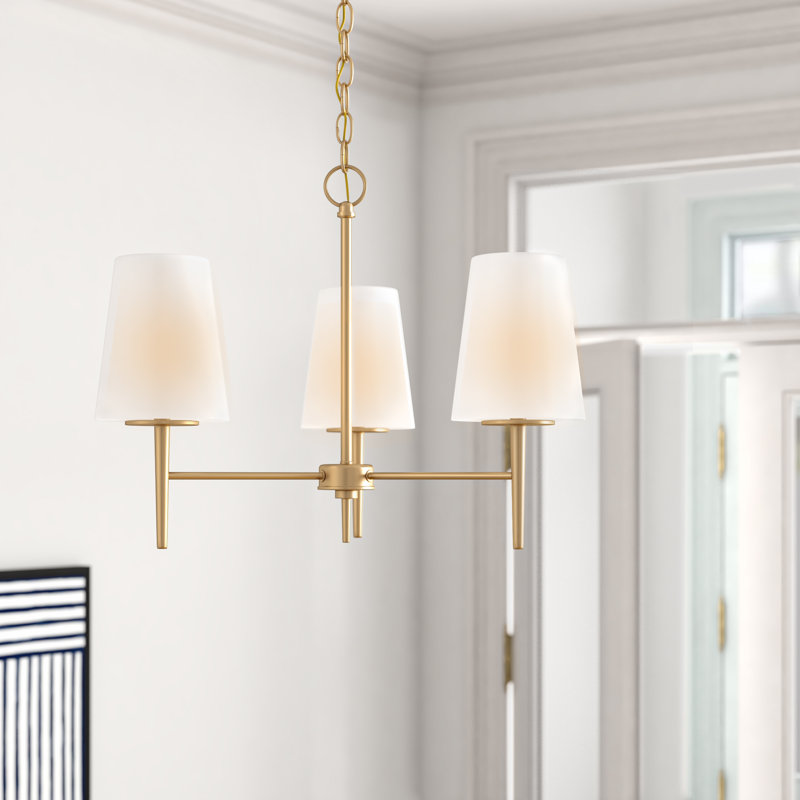 Erlandson 5 - Light Dimmable Chandelier, Brushed Nickel, 16 3/4" H x 20 1/2" W x 20 1/2" D, 100W A19 Medium