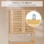 Armoire de rangement au-dessus de la toilette avec portes à double aération et tablette ouverte, naturel - Collection Trinidad