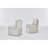 Modern Linen Upholstered Armless Dining Chair Set With Casters And Storage - Set Of 2, Beige