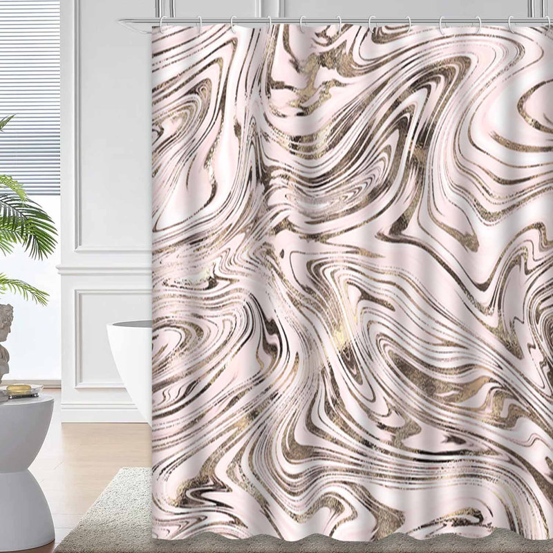 Rideau de douche Marble Rose, L 72 po x l 84 po