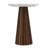Idris 14 in. W Round Marble and Wood Side Table