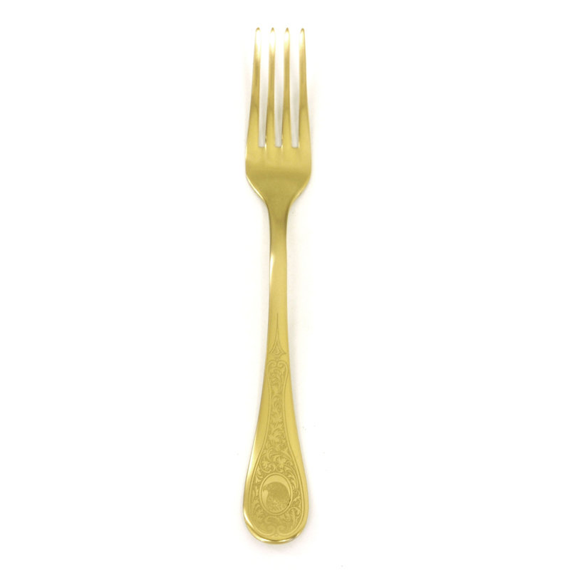 Diana Table Fork - 48 Pieces, Ice Gold