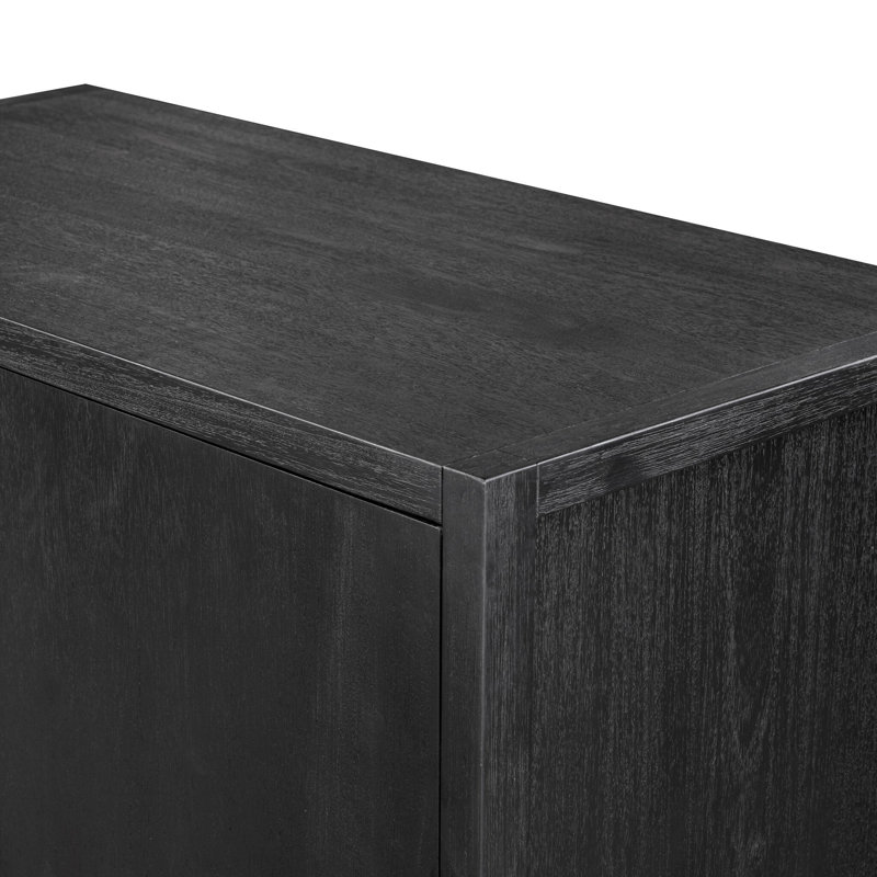 Sullivan Chest-Saddle Tan, Brushed Black Acacia Solid