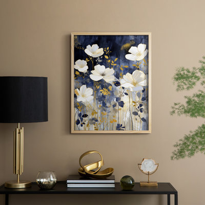Reproduction encadrée FLORAL Series CCCCL XXVII - bois massif