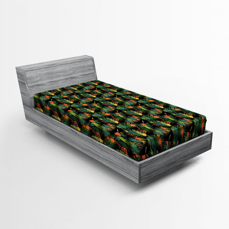 Microfiber Floral Fitted Sheet, Twin XL Fitted Sheet