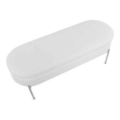 Banc de rangement en similicuir