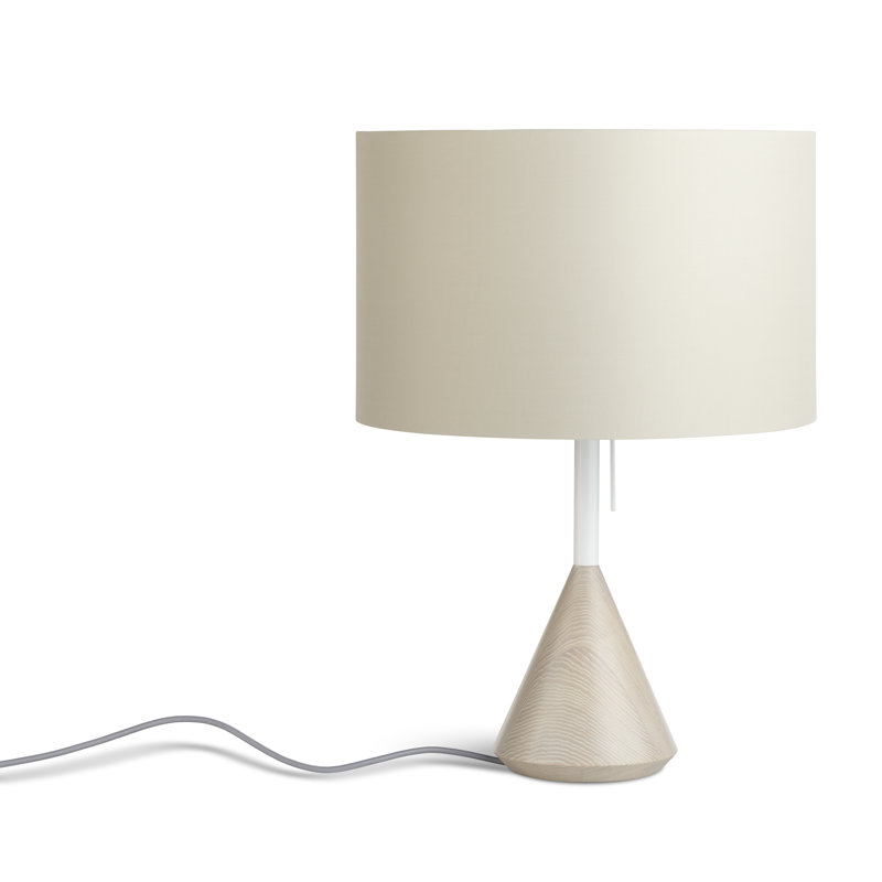 Flask Table Lamp, Whitewashed Ash