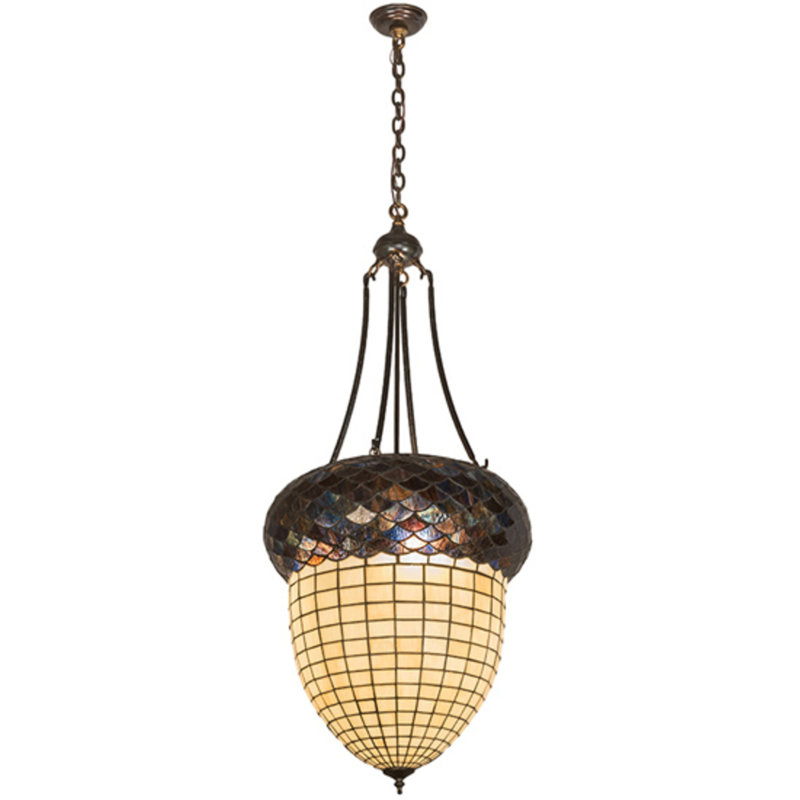Luminaire suspendu antique en cuivre bruni à 3 lumières Southa