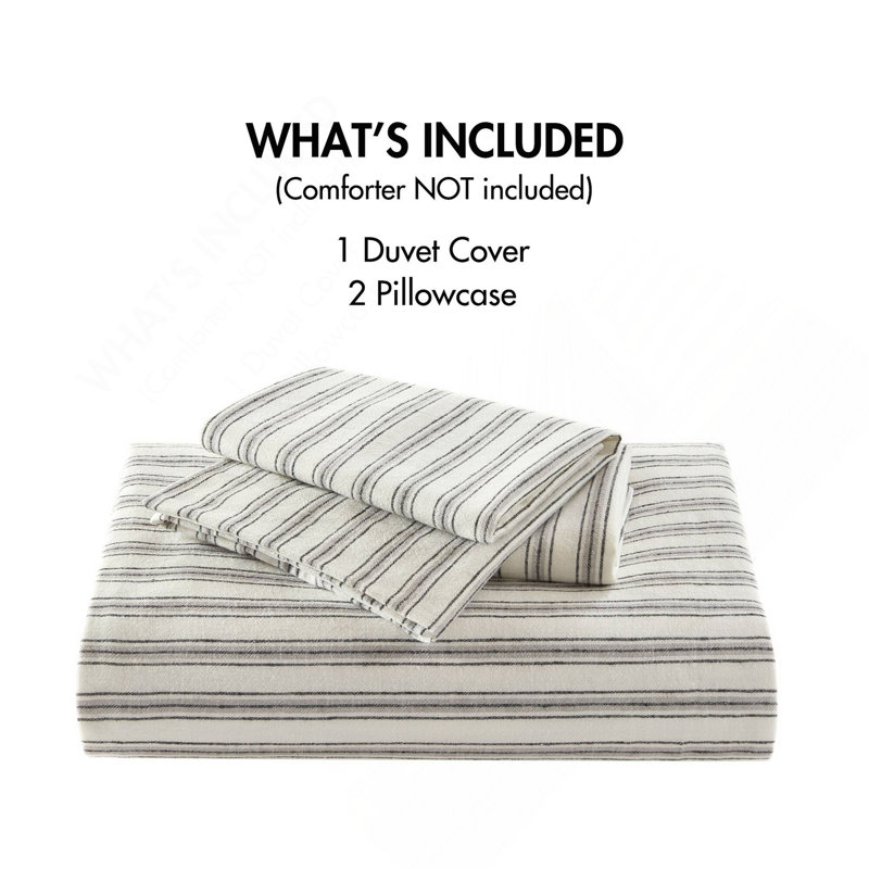 Ensemble de couette 3 pièces brun clair, King Duvet Cover + 2 Pillow Shams