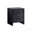 Table de chevet 2 tiroirs, finition noire-1816754137