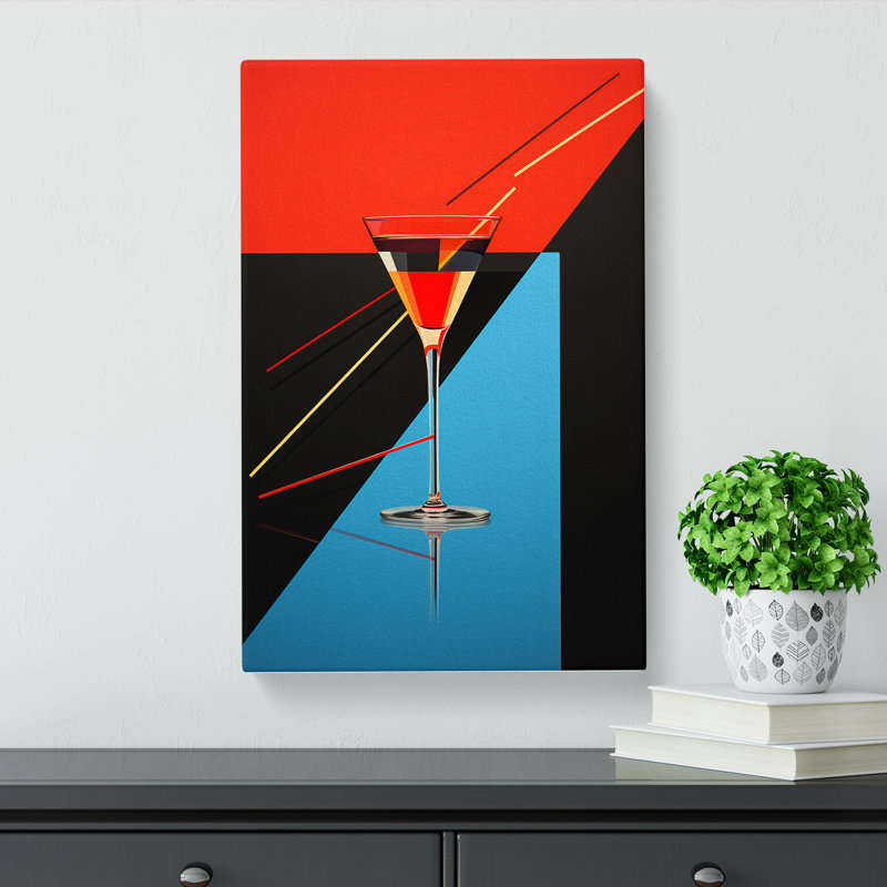 Cocktail Constructivism - Wrapped Canvas Print, 60cm H x 40cm W x 3cm D