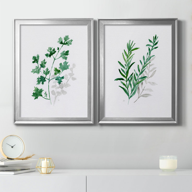 Freshly Picked I - Ensemble de 2 reproductions d'art sur toile encadrées, Argent, H 22,5 po x l 61 po x P 1,5 po