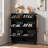 Narrow Tipping Bucket Shoe Cabine With 6 Flip Drawers, Adjustable Shelf And 3 Silvery Hooks-995883846