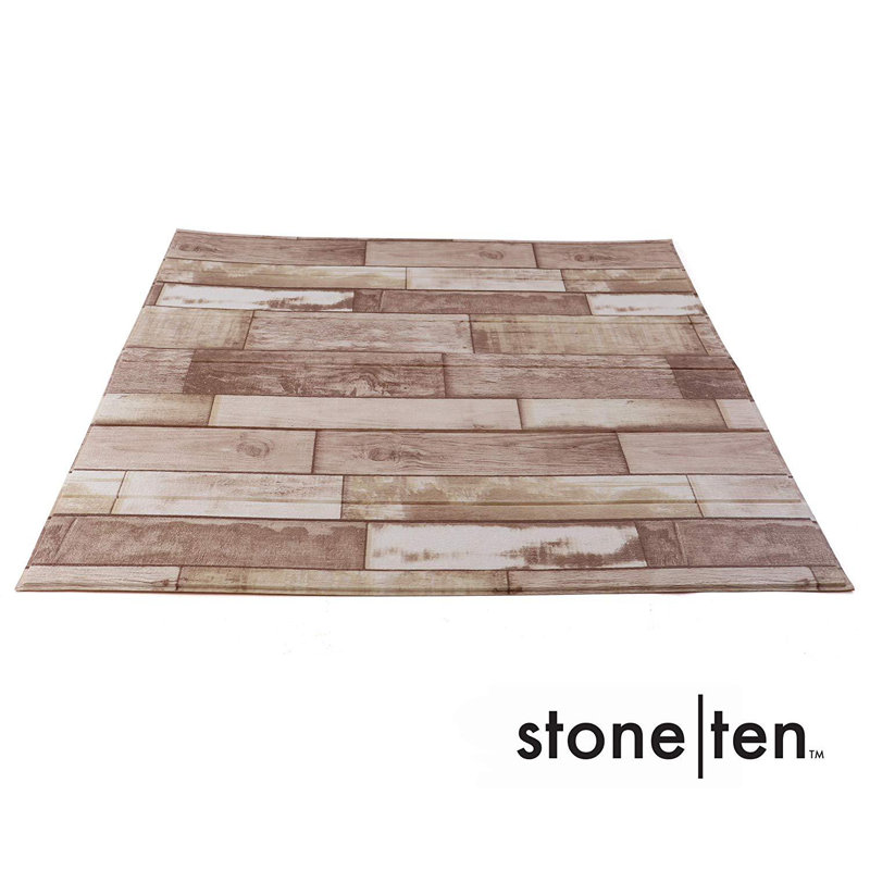 Panneau mural en bois récupéré 27,5 po x 30,25 po (paquet de 20), Charme rustique