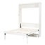 Lit double en beige avec 2 tiroirs, structure en bois de pin, pliable pour économiser de l'espace, rangement fiable, créer un petit appartement